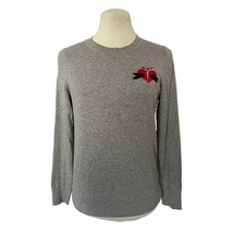 Banana Republic Heart Love Birds Gray Sweater - £31.84 GBP