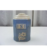 Vintage Harker Pottery USA Range Shaker Salt Only No Cork Blue White - $368.72 MXN