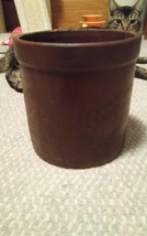 Vintage Dark Brown Crock 6 inch - $25.99