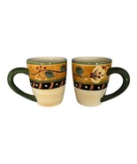VTG Corsica Brigette Stoneware Mugs Set of 2 – Floral Vine Pattern Coffe... - €17,12 EUR