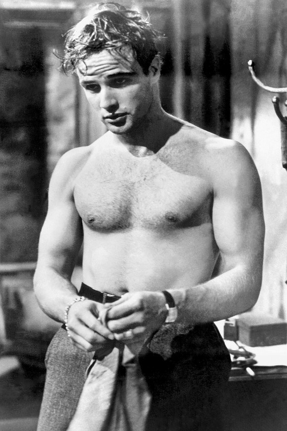 Marlon Brando in A Streetcar Named Desire iconic bare chested hunky pin up photo - $23.99