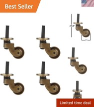 Solid Brass Caster Set of 4 - Effortlessly Roll Furniture on Any Surface - $980.80 MXN