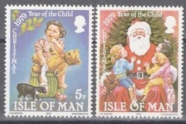 Isle of Man 156-157 MNH XMAS Santa Children Seasonal ZAYIX 041322SM2M2 - £1.17 GBP