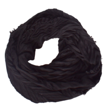 Women&#39;s Black Infinity Scarf Textured - $10.95