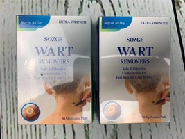 2 Pack Wart Pads Maximum Strength for Flat Plantar Corn Callus Warts Travel - £13.30 GBP