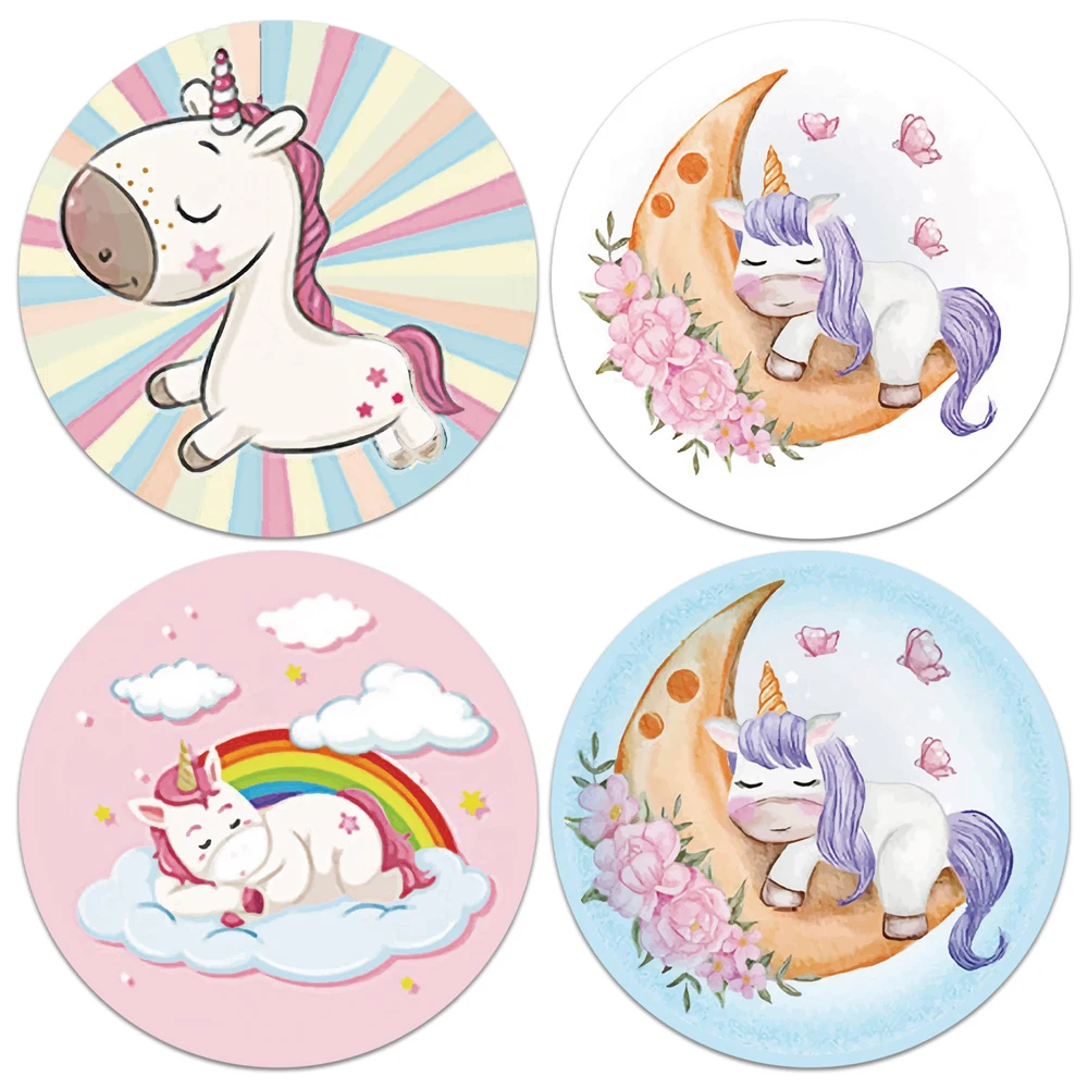 Play 1 inch Cute Unicorn Sticker for Play 50-500pcs ClAic Toy Decor for School T - £23.15 GBP
