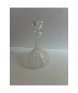 Vintage cut glass wine decanter No flaws or chips 9 &quot; tall excluding sto... - $20.39