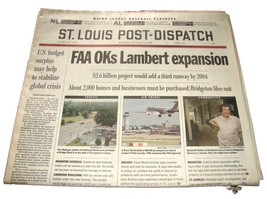 1998 Oct 1 St. Louis Post Dispatch Newspaper Complete FAA Lambert Expansion C1 - £11.08 GBP