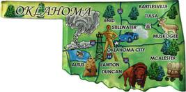 Oklahoma Acrylic State Map Magnet - $6.60