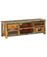 Reclaimed Wood TV Cabinet TV Stand 4 Drawers - £619.02 GBP