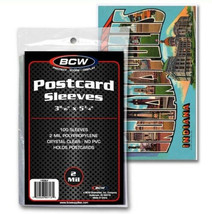 BCW Postcard Sleeves 3.688&quot; x 5.75&quot; Polypropylene Bags 100 Count NEW SEALED - £3.67 GBP