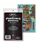 BCW Postcard Sleeves 3.688&quot; x 5.75&quot; Polypropylene Bags 100 Count NEW SEALED - £3.61 GBP