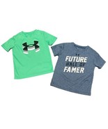Under Armour Sz 4 Boys Set Of 2 Athletic Shirts (lot80) GREAT CONDITION  - £12.87 GBP