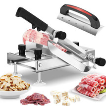 Manual Frozen Meat Slicer, Stainless Steel Meat Cutter Beef Mutton Roll Bacon No - £173.59 GBP