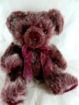 Russ Berrie Boysenberry Plush Purple Bear 9&quot; 6.5&quot; sitting Mint with tag - £7.81 GBP