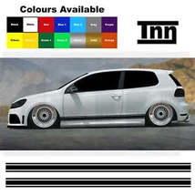 For VW Golf Polo Side Stripes Stickers Decals Vinyls Lupo Scirocco GTI GTD R GT - £39.30 GBP