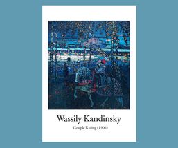 Couple Riding Wassily Kandinsky Wall Art Poster Print 13 x 19 in  - £19.20 GBP