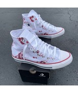 Blood Splatter - Custom White High Top Converse - Men&#39;s And Women&#39;s Shoes - $179.00