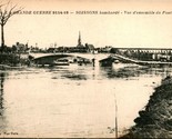1919 Soissons France Overview of Pontneut Bridge Ruins After Bombing - $15.10