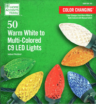 Home Accents Holiday 1000 050 183 50CT Color Changing Led C9 32&#39; - New! - £23.39 GBP