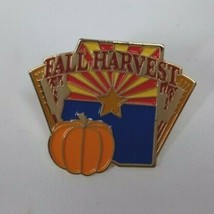 Vintage Fall Harvest With Pumpkin gold Tone Lapel Hat Pin - £4.26 GBP