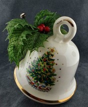 Vintage Ceramic Bell Shaped Christmas Ornament Hanging Planter FREE SHIP... - £19.94 GBP