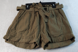 Aerie Shorts Womens Size XS Brown 100% Cotton Slash Pockets Pull On Draw... - £14.61 GBP