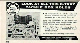 1957 Print Ad Waterloo Metal Fishing Tackle Boxes Waterloo,Iowa - £6.37 GBP