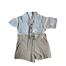 Vtg 1940s Deadstock Boys 2-Piece Striped Suit -Sz 3-  American Pickers F... - $49.45