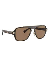 Versace Aviator Plastic Sunglasses With Orange Polarized Lens Size 56mm - $403.50 CAD