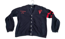 Crooks &amp; Castles Cardigan Sweater Men&#39;s L Button Up Blue Honor Amongst T... - $42.75