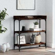 Console Table Smoked Oak Engineered wood, Metal Medium - $132.49