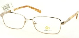 New W/ Tag Oleg Cassini OCO368 234 Shiny Light Brown /GOLD Eyeglasses 368 53mm - £14.79 GBP