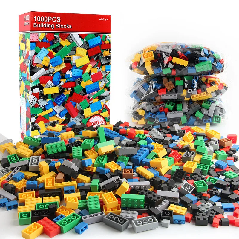 1000 Pieces DIY Creative Building Blocks Bulk Sets City Classic Bricks Assembly - £28.38 GBP