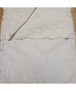 Vintage Embroidery Cutouts Table Runner 19x12.5&quot; &amp; 45x15&quot; SET OF 3 - $17.00