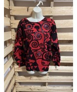 Vintage Carducci Geometric Pattern Pullover Sweater Woman&#39;s Size Large K... - $67.89 CAD