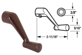 Prime Line H 3534 Casement Window Operator Crank Handle with Bore, Bronze - $6.93