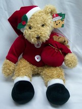 Russ Sammy Santa Teddy Bear 9&quot; Plush Stuffed Animal Toy New - £15.79 GBP