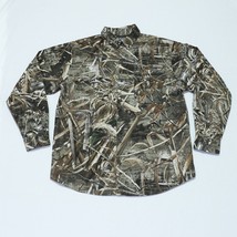 Columbia PHG Men&#39;s RealTree Max-5 Camo Hunting Shirt L Roll Tab Sleeve Vented - £33.59 GBP