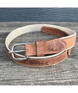 VTG Zep-Pro Sword Fish Canvas &amp; Genuine Leather Belt Size 32 USA Made - $9.03