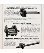 1900 Stanley Tools Butt Rabbet Gauge Advertisement Victorian Wood Engrav... - $19.99