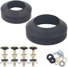Universal Toilet Tank To Bowl Gaskets repair kit with 2 Pcs Gasket and 4 Sets - £24.77 GBP