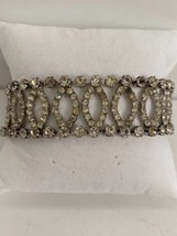 Vintage Signed WEISS Clear Rhinestone Bracelet Safety Clasp - £15.97 GBP