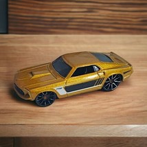 2016HOT WHEELS-1/64 Gold Metallic Diecast ’69 Ford Mustang Car K6136-VG-... - £5.41 GBP