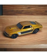 2016HOT WHEELS-1/64 Gold Metallic Diecast ’69 Ford Mustang Car K6136-VG-... - £5.26 GBP