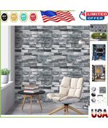 Removable Faux Stone Brick Wallpaper - 24.27 Sq.Ft for Effortless Home S... - $31.76 CAD