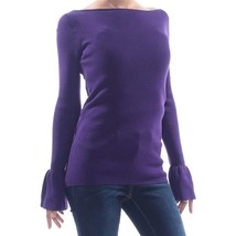 NWT Womens Plus Size 1X Lauren Ralph Lauren Purple Puff Sleeve Knit Sweater - $39.19