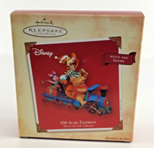 Hallmark Ornament Disney Winnie The Pooh 100 Acre Express Voice &amp; Sound New 2004 - £23.64 GBP