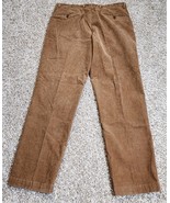 Brooks Brothers Clark Pants Mens Tan Corduroy Trousers 33X32 Actual 33x31 - $39.78 CAD