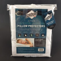 Scotchgard Pillow Protectors 2 Pack Queen Jumbo 20x30 Stain Water Resistant - $15.83